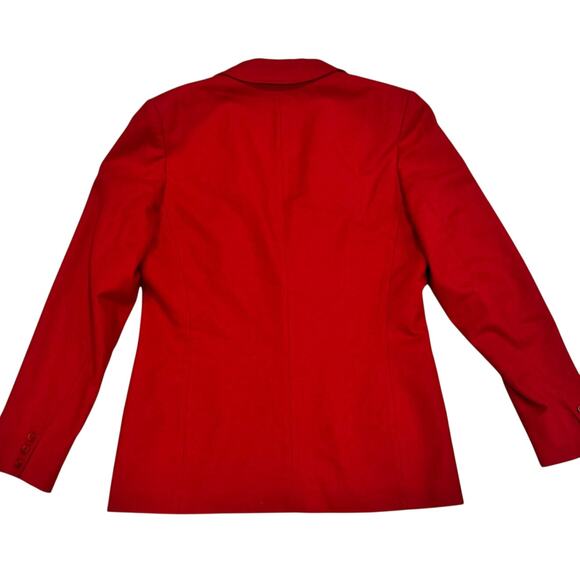 Pendleton Red Virgin Wool Blazer 12 Tall Lined Classic Preppy Jacket - Picture 2 of 10